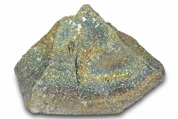 Iridescent Rainbow Pyrite on Septarian - Russia #282557